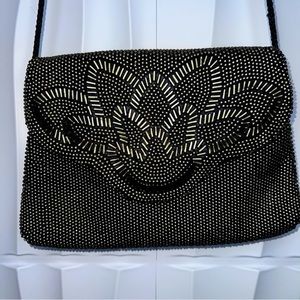 Afterthought Beaded Crossbody Evening Bag